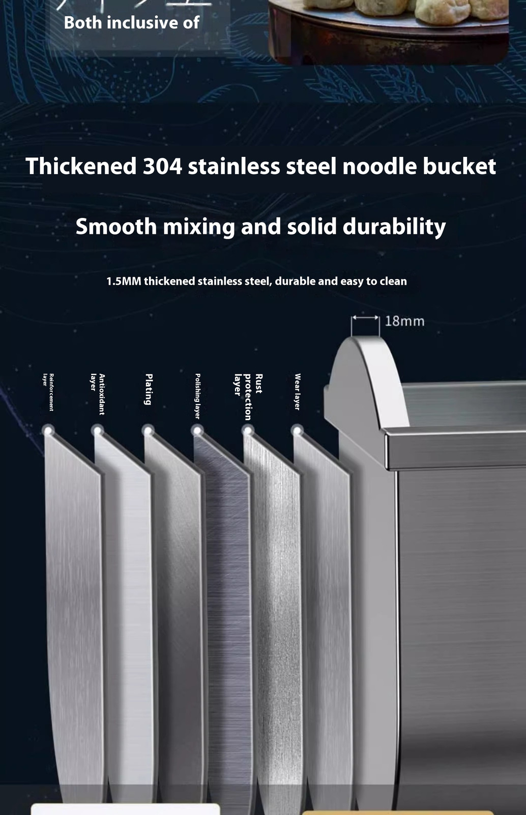 Mixing Machine Automatic Live Noodle Kneading Machine Stainless Steel 25kg