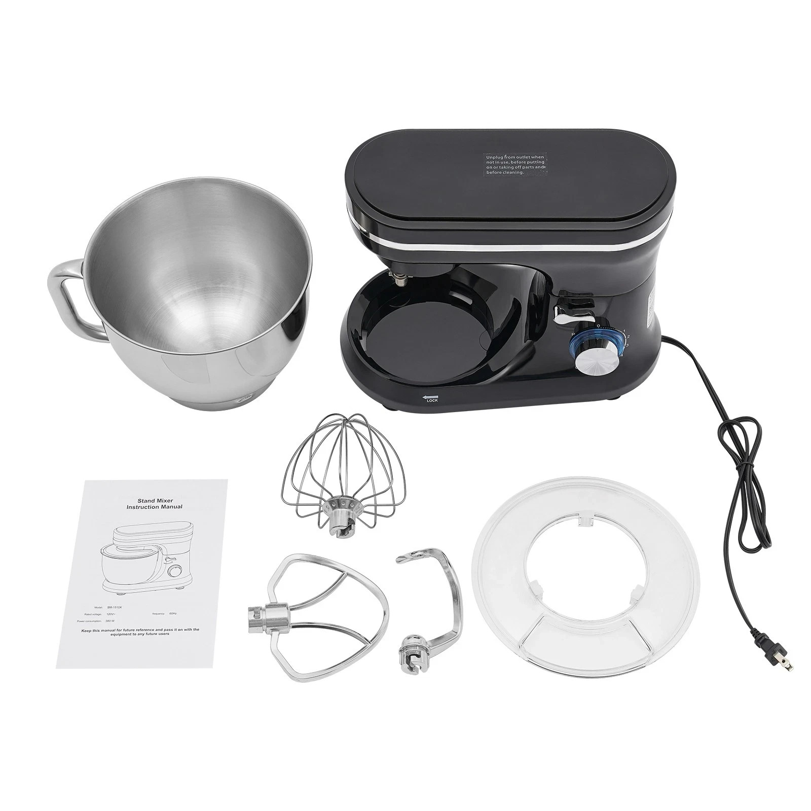 660W Electric Kitchen Food Mixer, Multifunctional Kitchen Mixer 4.5L-Bowl Mixer
