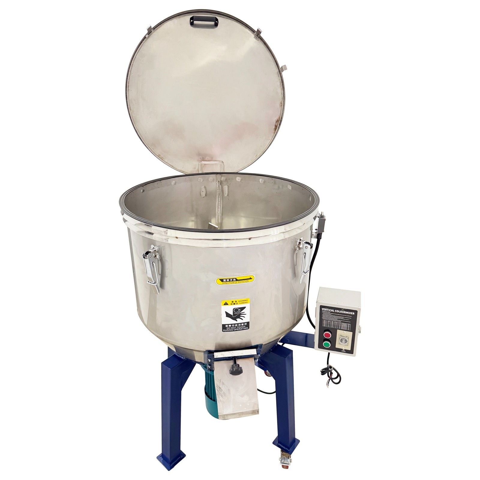 220V Industrial Stainless Steel Plastic Particle Mixer Blender Vertical 100KG