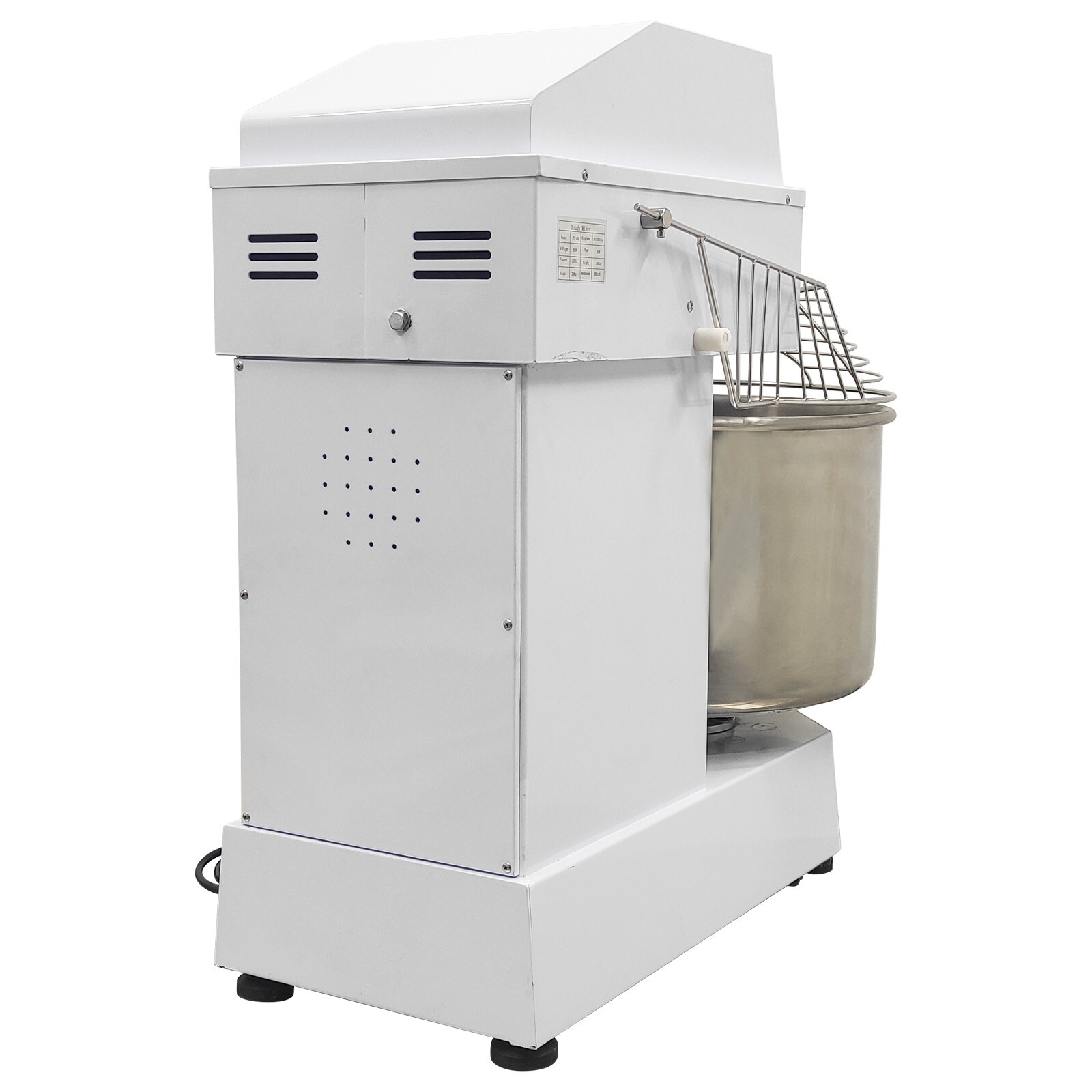 60qt Commercial Double-acting Dough Mixer 2-Speed Sprial Dough Mixer 220V 3KW