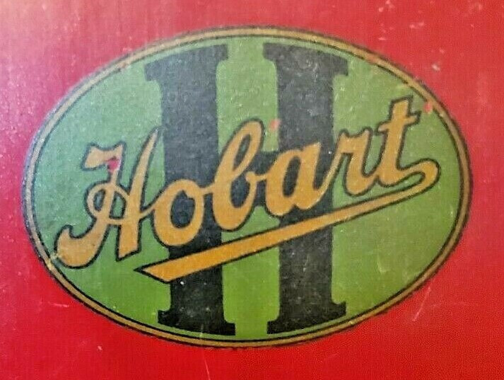 Vintage Hobart Decal On GOLD Film. Antique Hobart Coffeee Grinder Decal