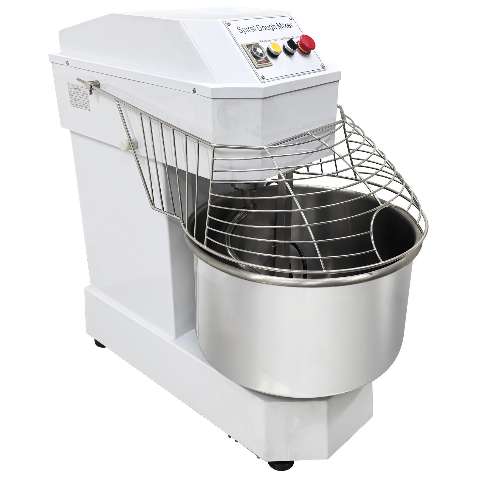 50L Dual-speed Dough Mixer 220V Variable-Frequency Kneading Mixing Machine