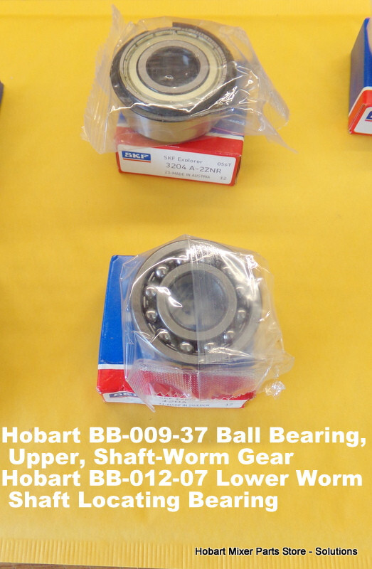 Hobart H600-H600T- Clutch Shaft Top & Bottom Ball Bearings BB-018-33