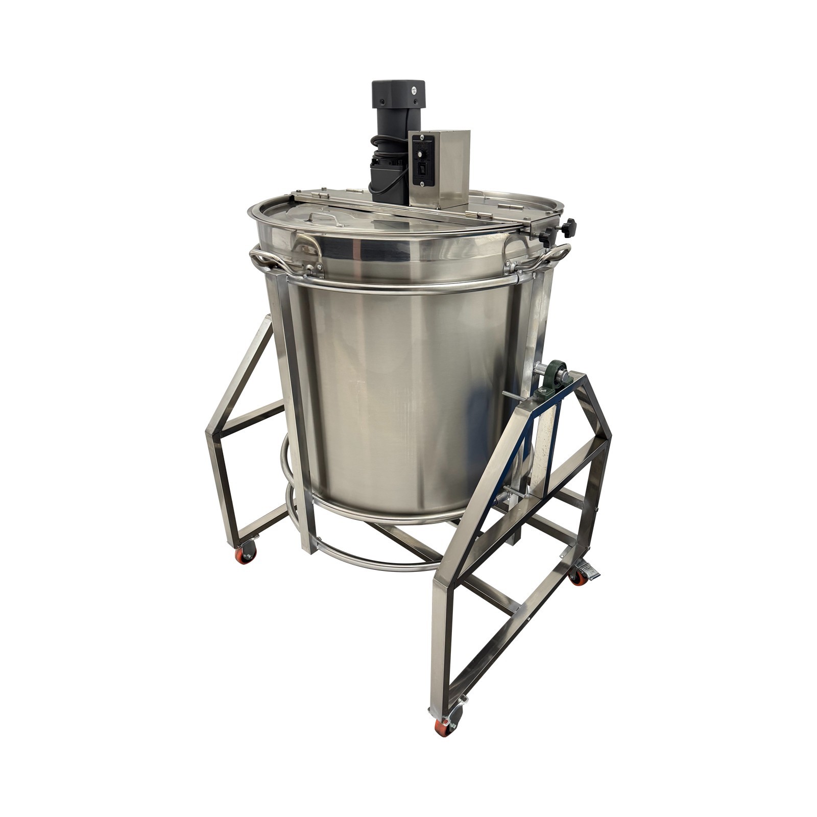 110V Automatic Electric Food Heating Stirrer Pot Stainless Steel Food Mixer