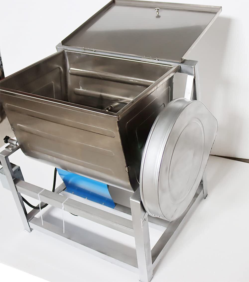 110V Commercial Electric Dough Mixer 50QT Flour Mixer Dough Blender SUS304 25KG