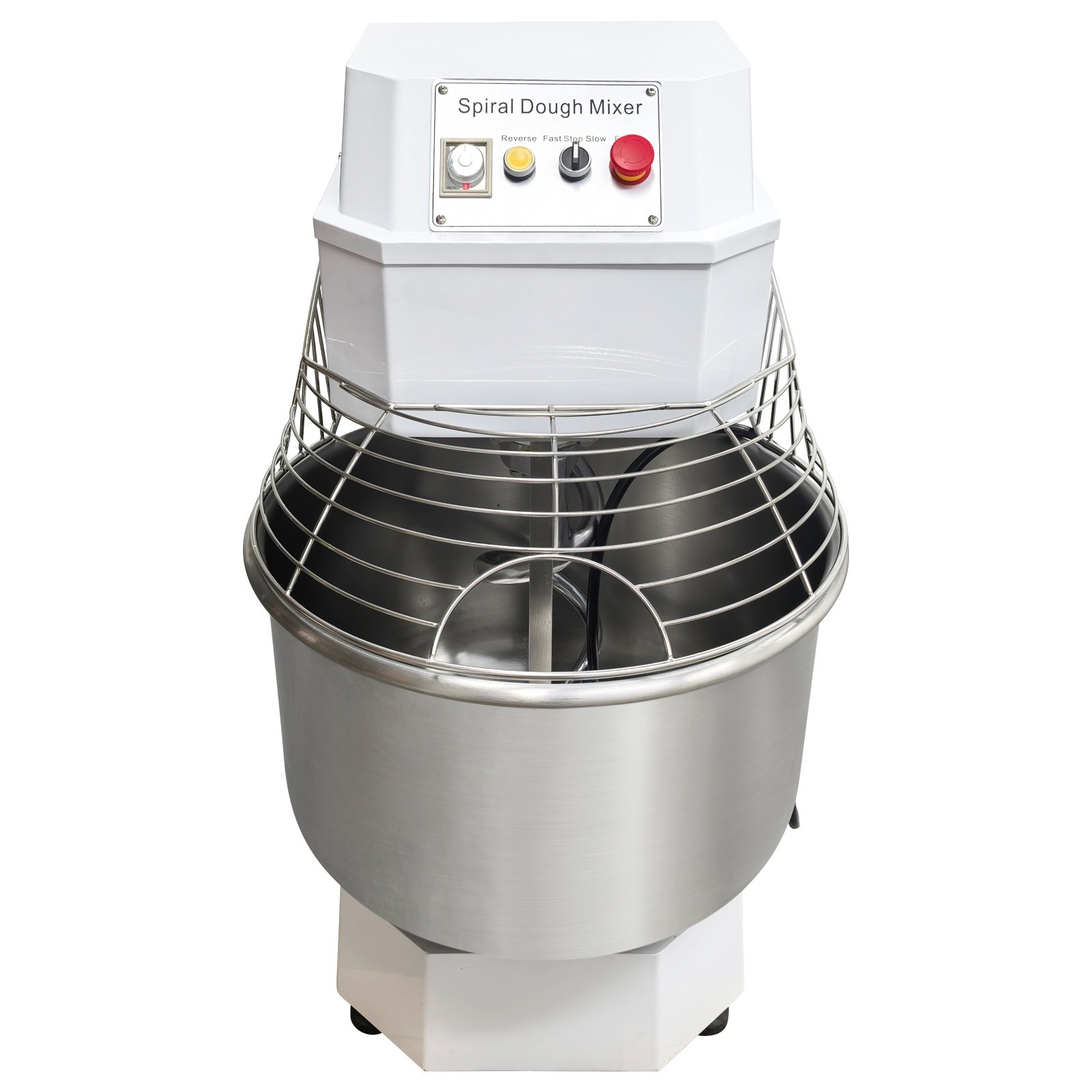 PreAsion® 220V Electric Spiral Dough Mixer 80QT Commercial Flour Mixer Machine