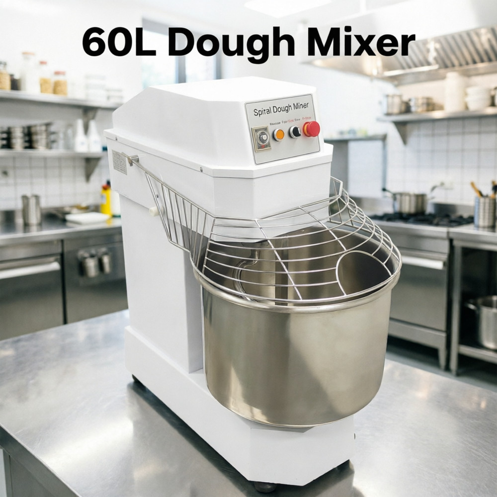60L Double-Acting Double-Speed Dough Mixer 220V Mixing Flour Hotels Resturants