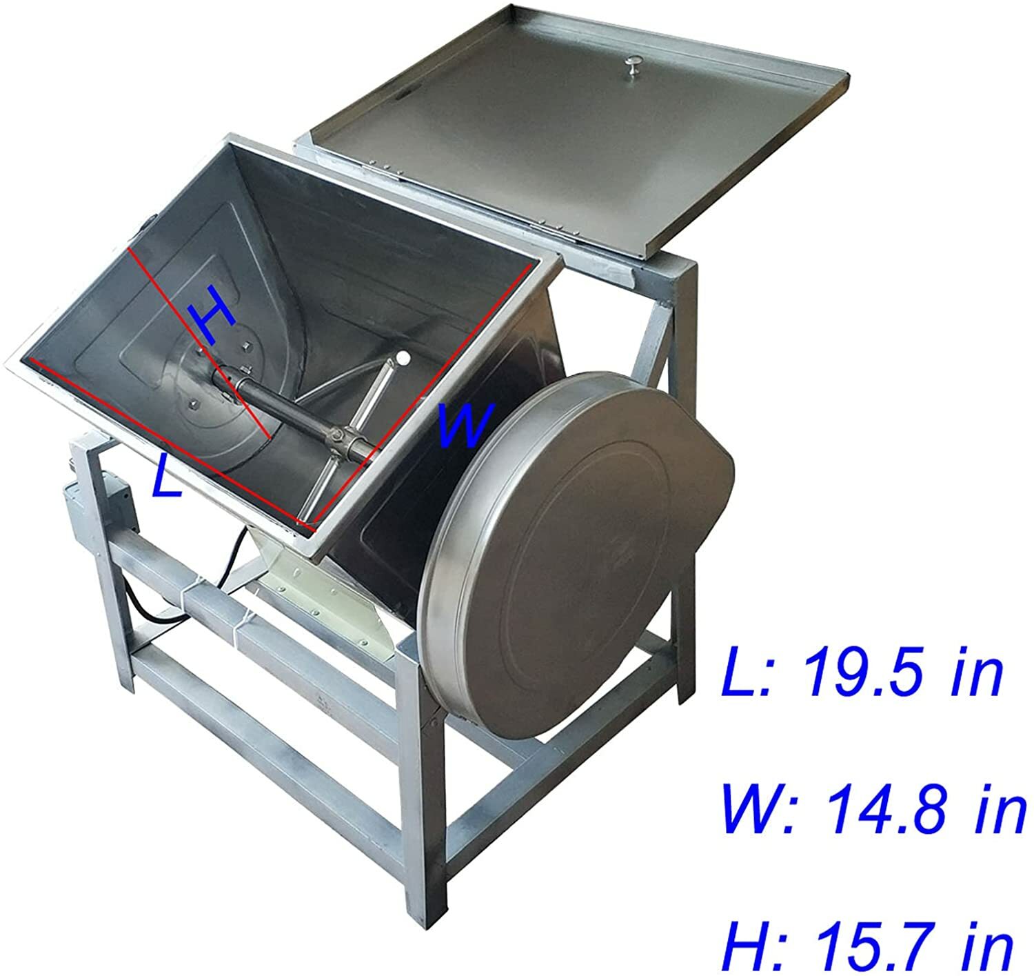 50QT Commercial Dough Mixer Machine 25KG Electric Flour Mixer & Degree Tilt Bow