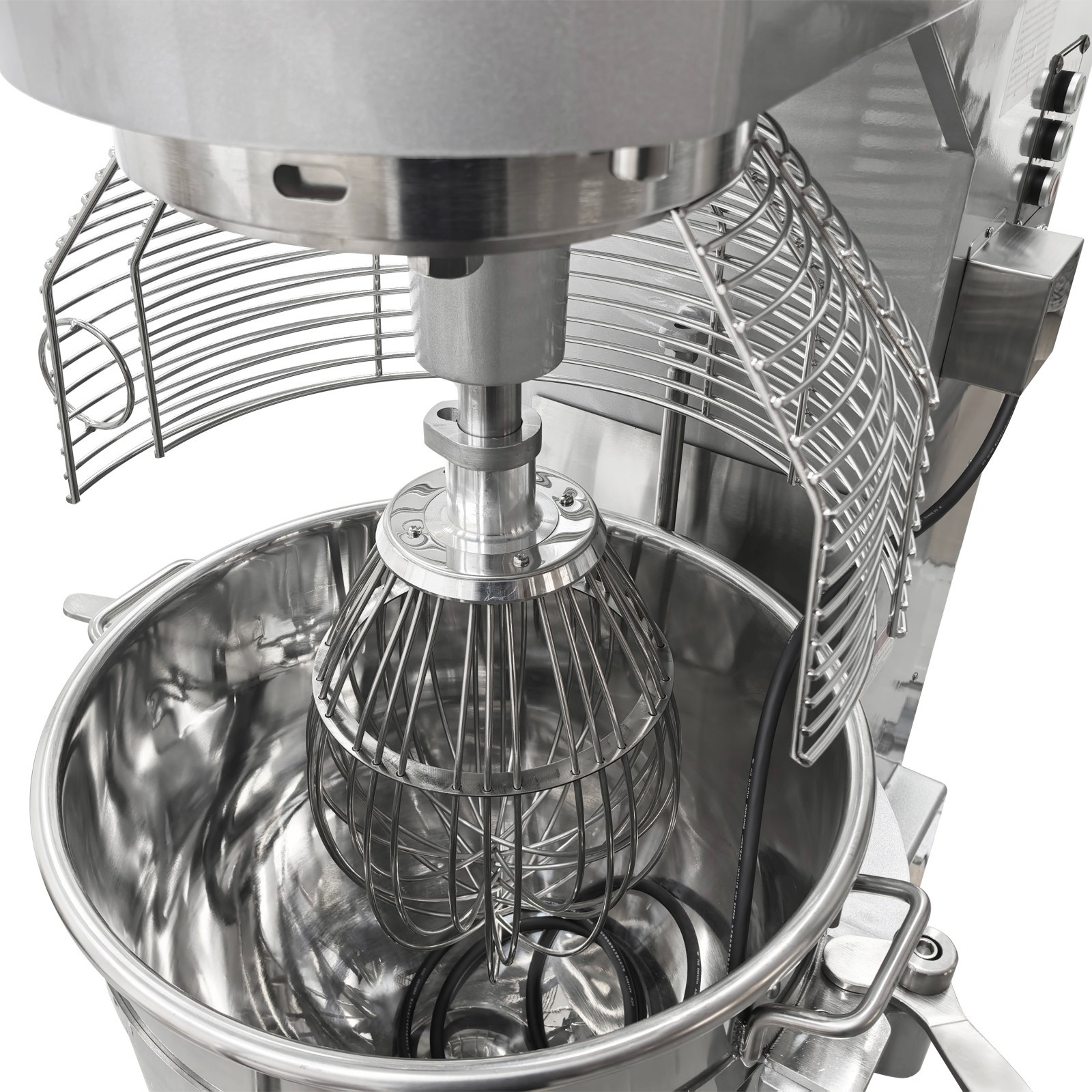 60L Dough Mixing Machine with Trolley 220V 3phase Movable Stuffing Mixer Blender