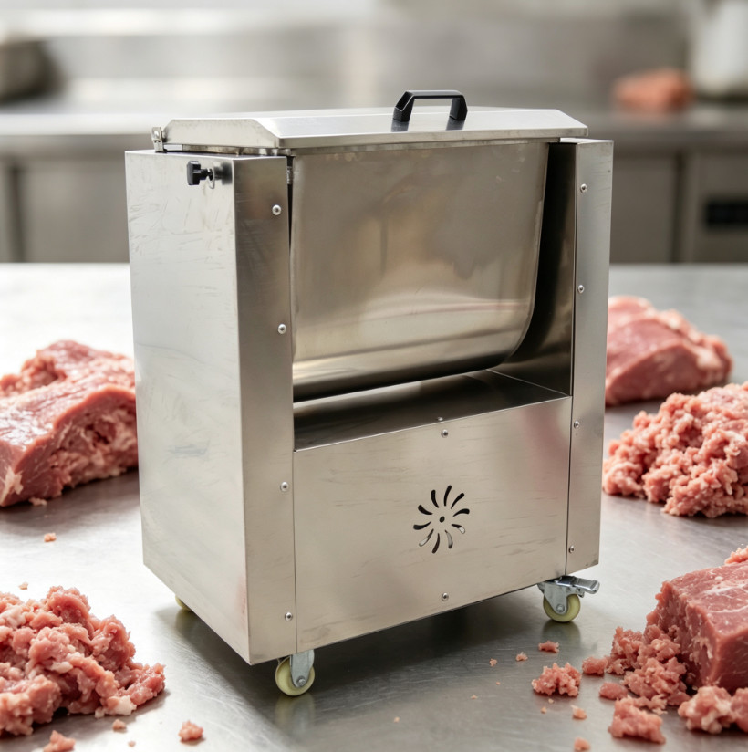 15.8Gal/60L Electric Meat Mixer Commercial Stainless Steel Mixing Machine 110V