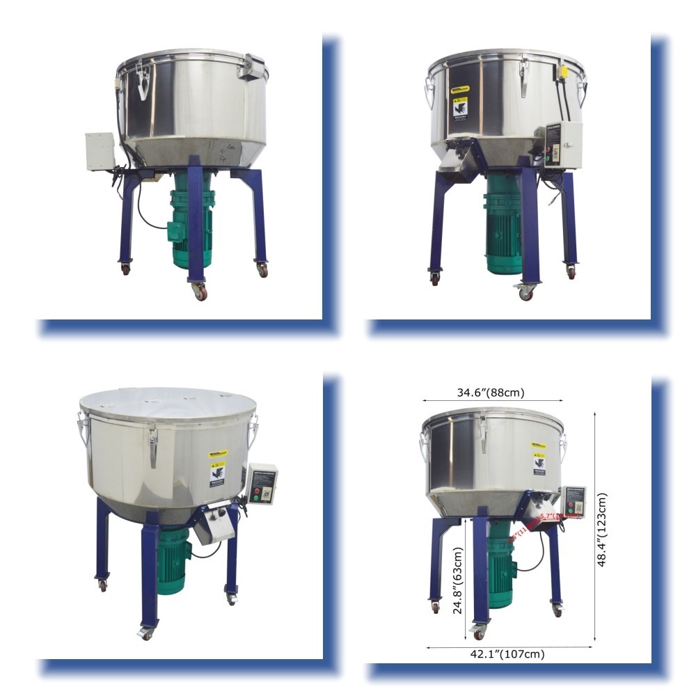 220V 4KW Vertical Color Mixing Machine Material Stainless Steel Mixer