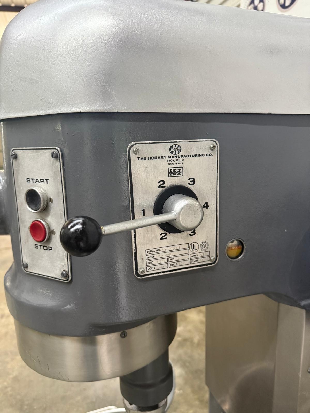 Hobart H600 60 Qt Mixer Bowl And 3 Attachments Included 3phase