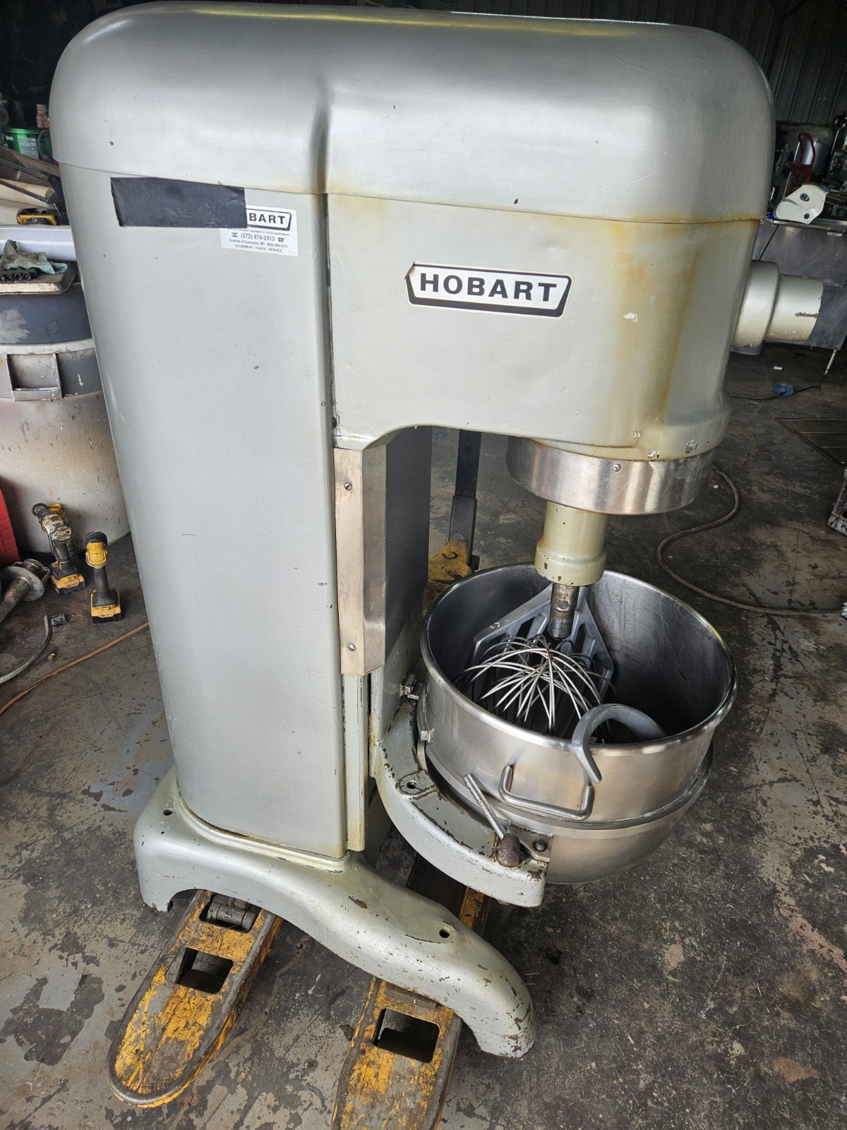 Hobart Mixer 60qt 220v 3 Phase 1 Hp Working Condition Free Shipping Fresh Oil