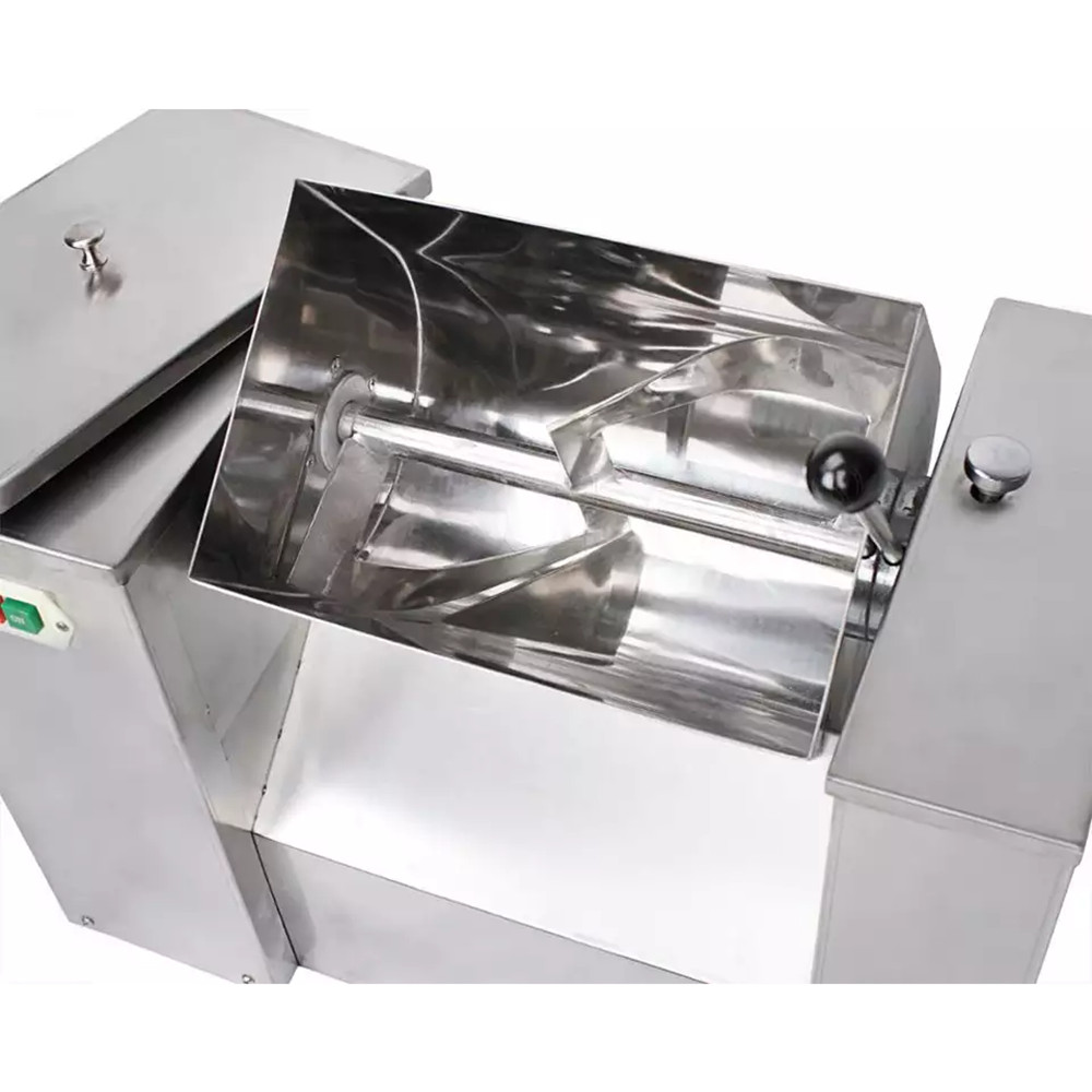 100L Horizontal U Trough Mixer Powder Liquid Paddle Blender Food Tilt-Discharge