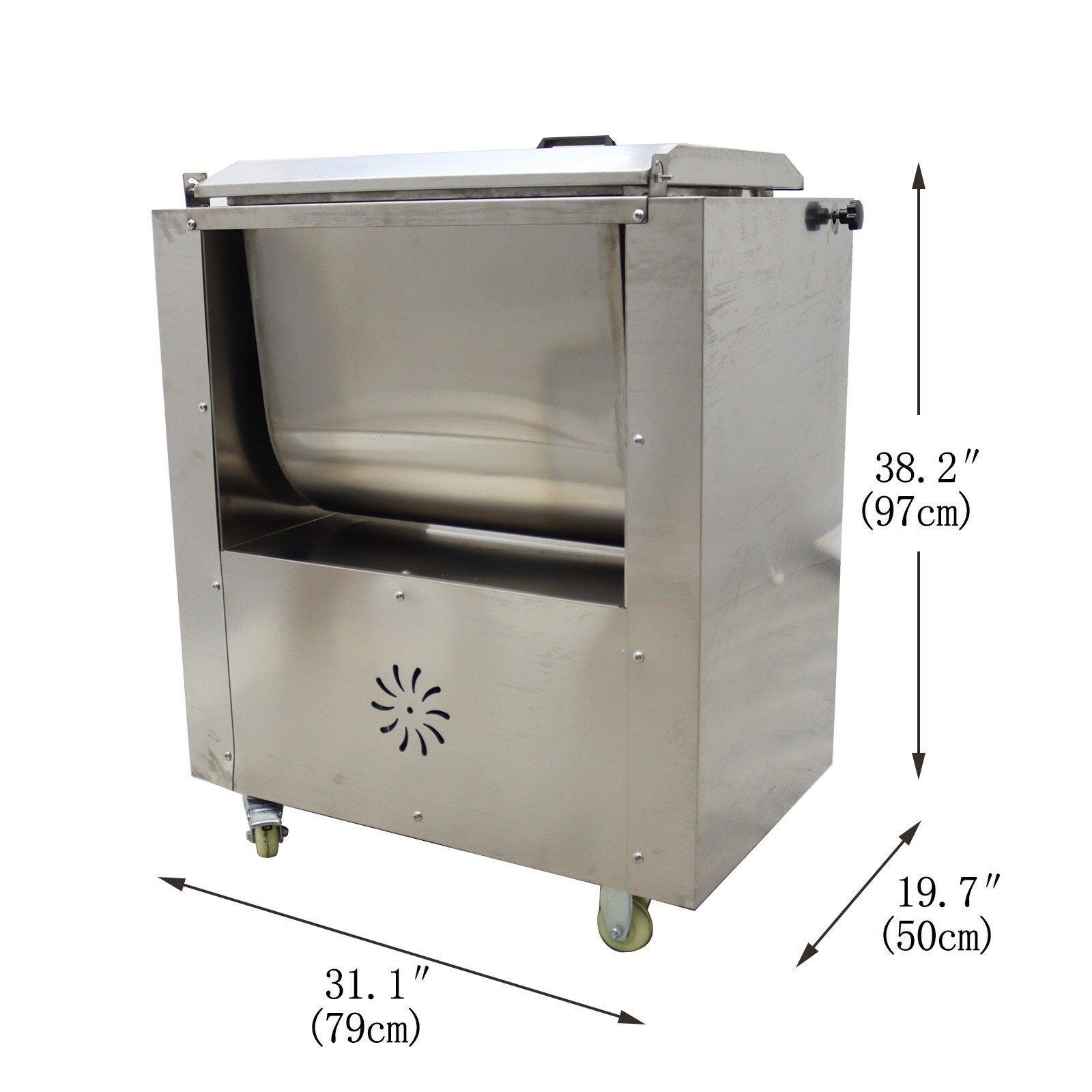 110V Electric Commercial Meat Mixer Stainless Stuffing Mixer 15.6 Gallon 70r/min