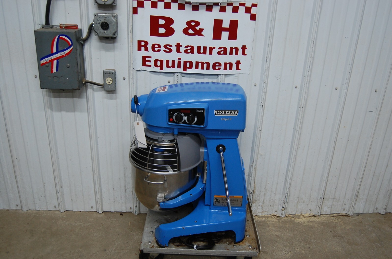 Hobart HL200 20 Qt Dough Mixer w/ Stainless Bowl, Guard, Dough Hook