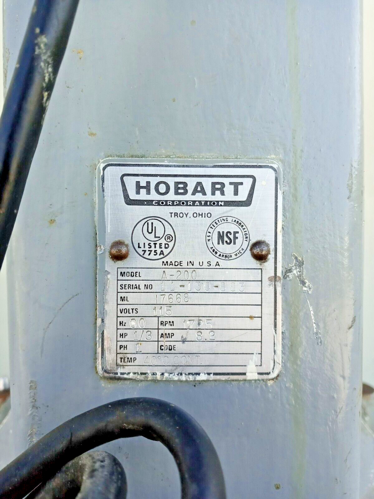 Hobart A200 Mixer 20 Quart, 3 Speed Commercial Mixer /Works
