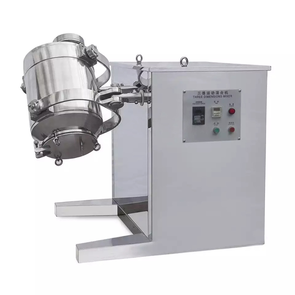 3D Shaker Mixer 100L Powder Particle Blending Machine Turbula-Style Food Mixing