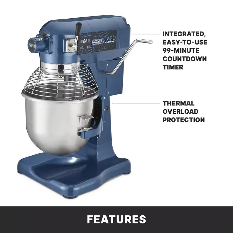 Waring WSM20L 20 Qt Luna Planetary Countertop Mixer