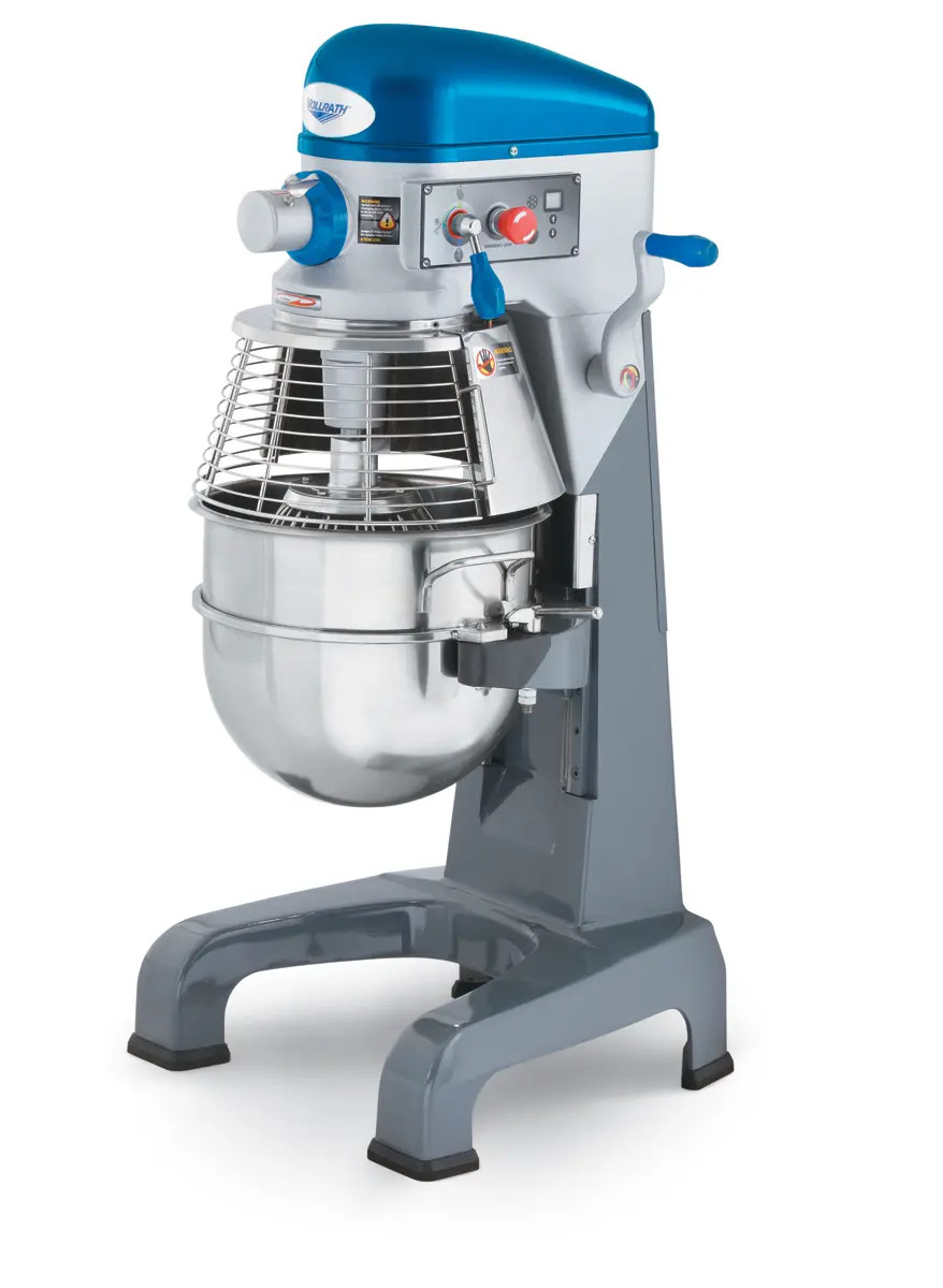 Vollrath 40758 30 Quart Commercial Dough Mixer w/ Hand Guard & Attachments
