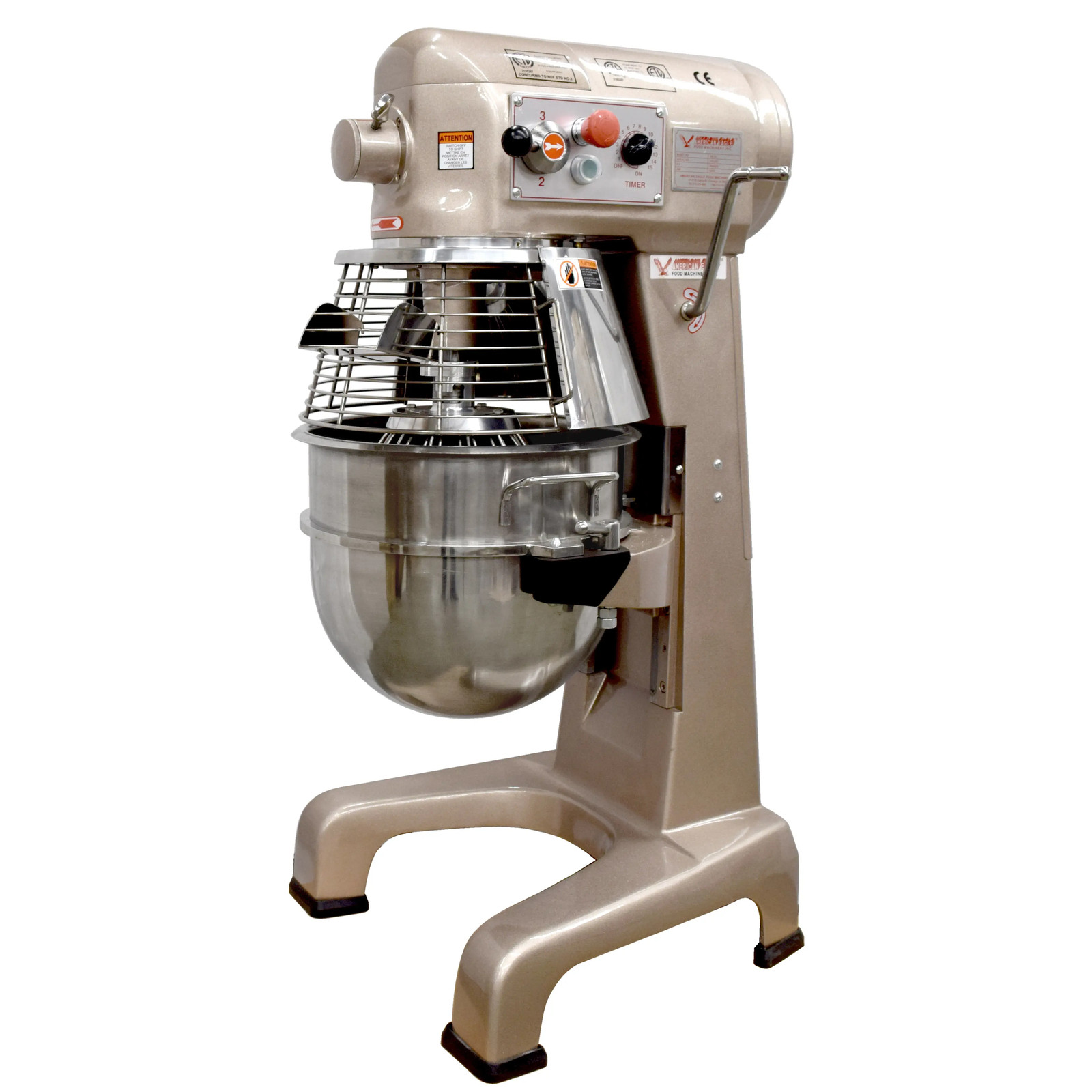 American Eagle Food Machinery 30 Qt 3-Speed Gear Driven Planetary Mixer – 1 HP