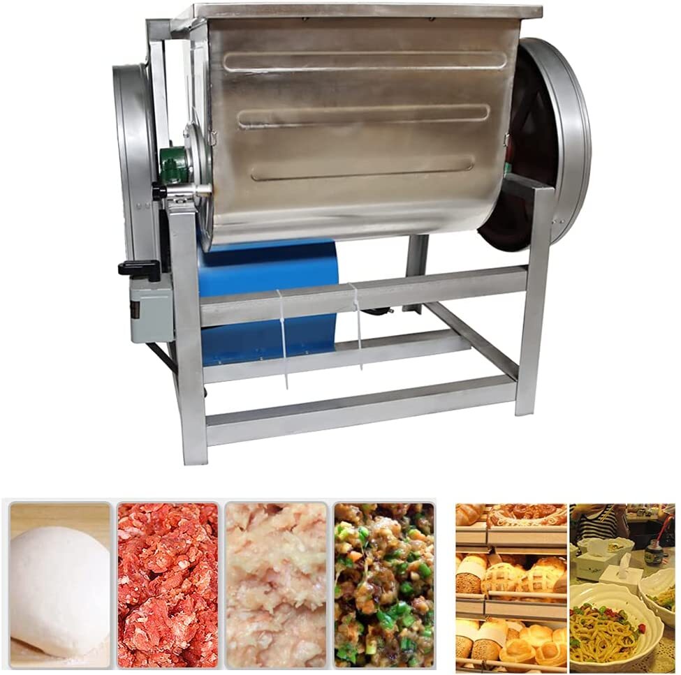 110V Commercial Electric Dough Mixer 50QT Flour Mixer Dough Blender SUS304 25KG