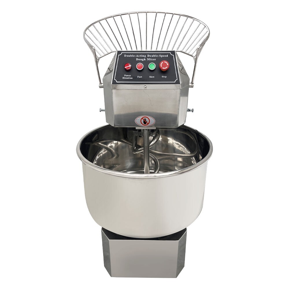 50QT Stainless Steel Commercial Food Mixer 110V 2200W Dough Mixer Spiral Mixer