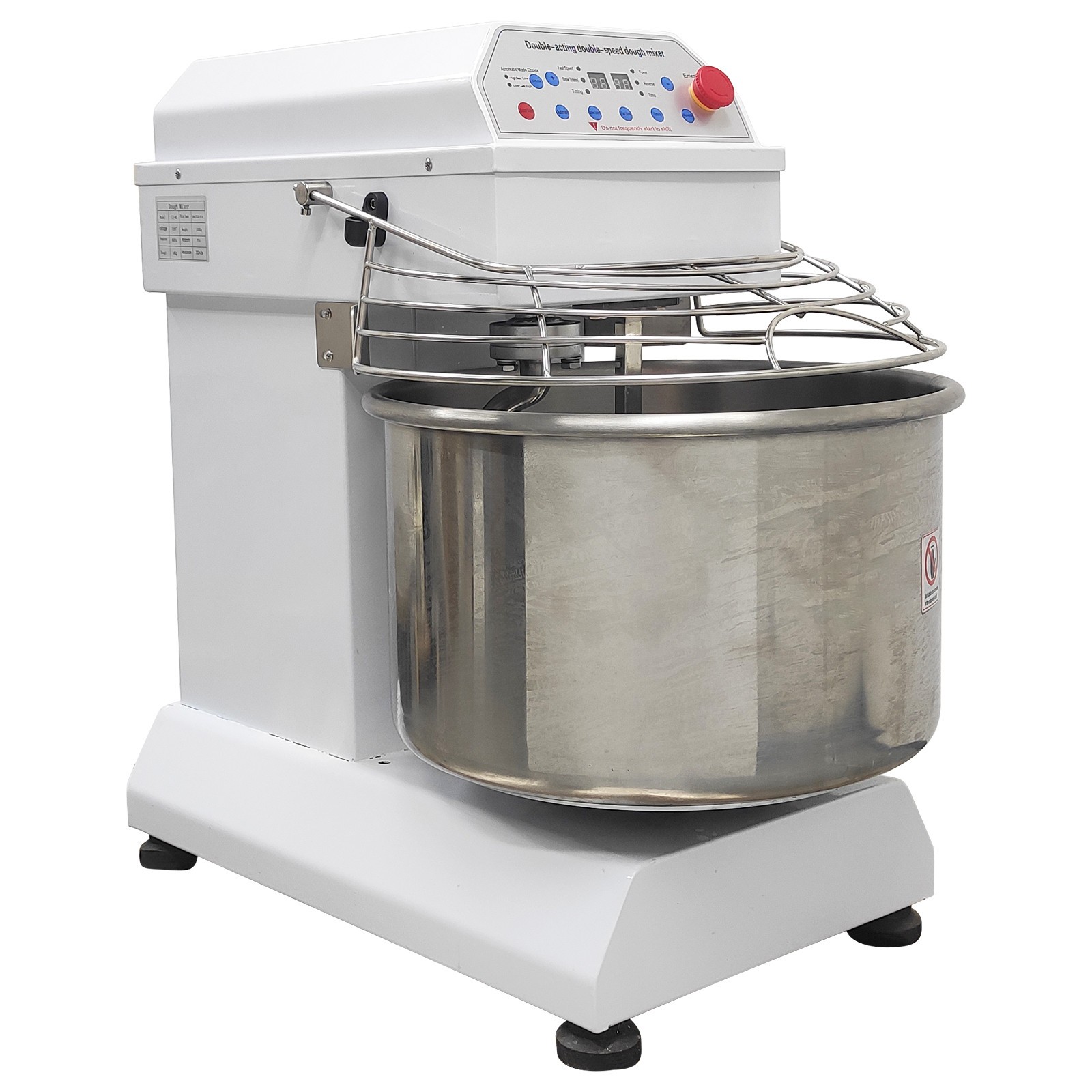 30L S/S Commercial Double-Acting Double-Speed Dough Mixer w Timer & Auto Stop