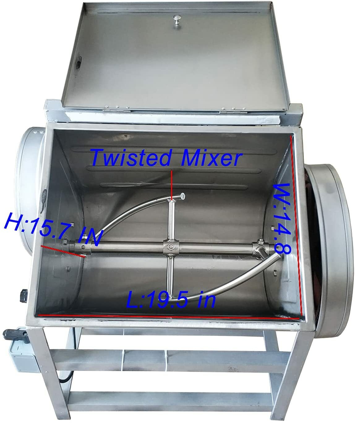 50QT Commercial Dough Mixer Machine 25KG Electric Flour Mixer & Degree Tilt Bow