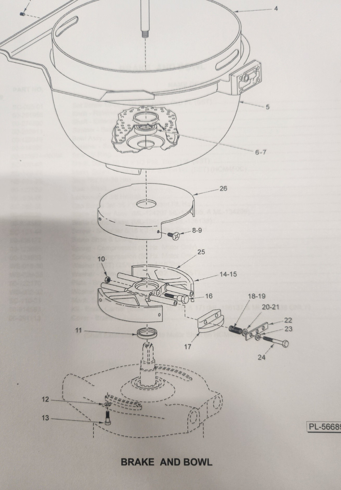 Hobart HCM 300 & HCM 450 Upper and Lower Bearings For Cutter/Mixer