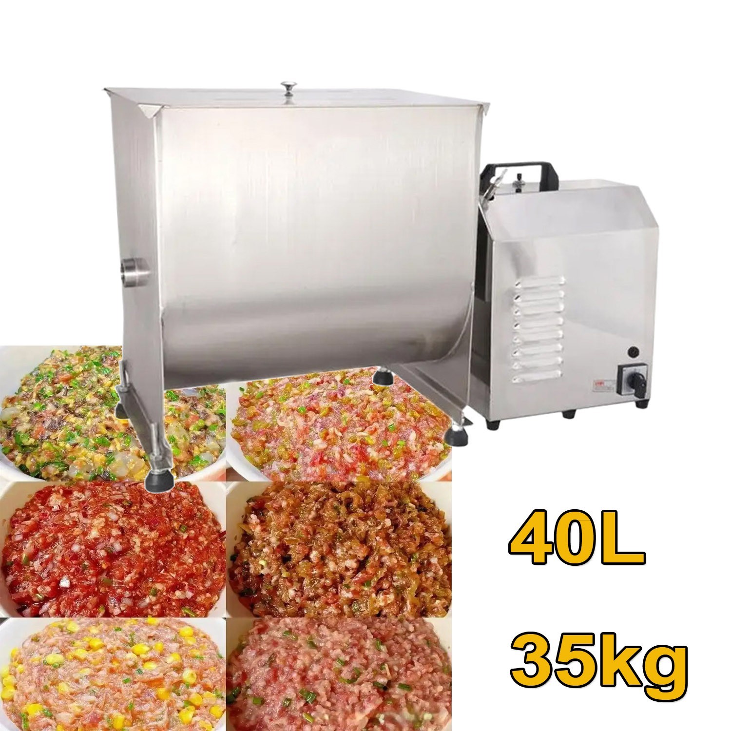 Electric Mixing Blender 40L Hopper Stuffing Mixer Sauce Blender Feed Agitator