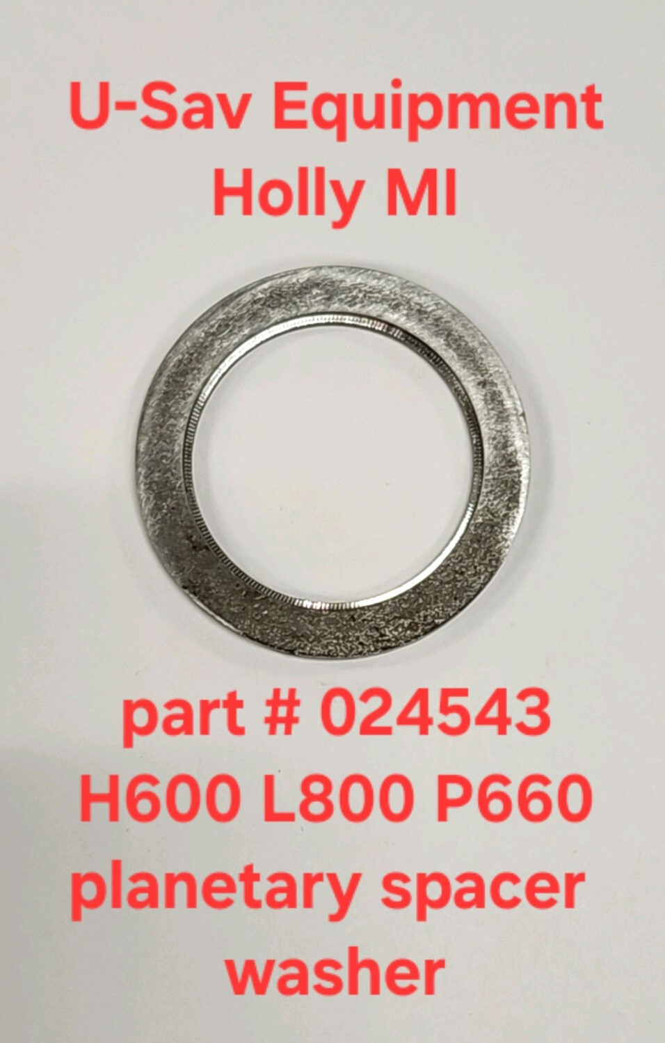 HOBART H600 L800 P660 mixer Spacer Washer # 024543 new step washer 60 80 qt USA