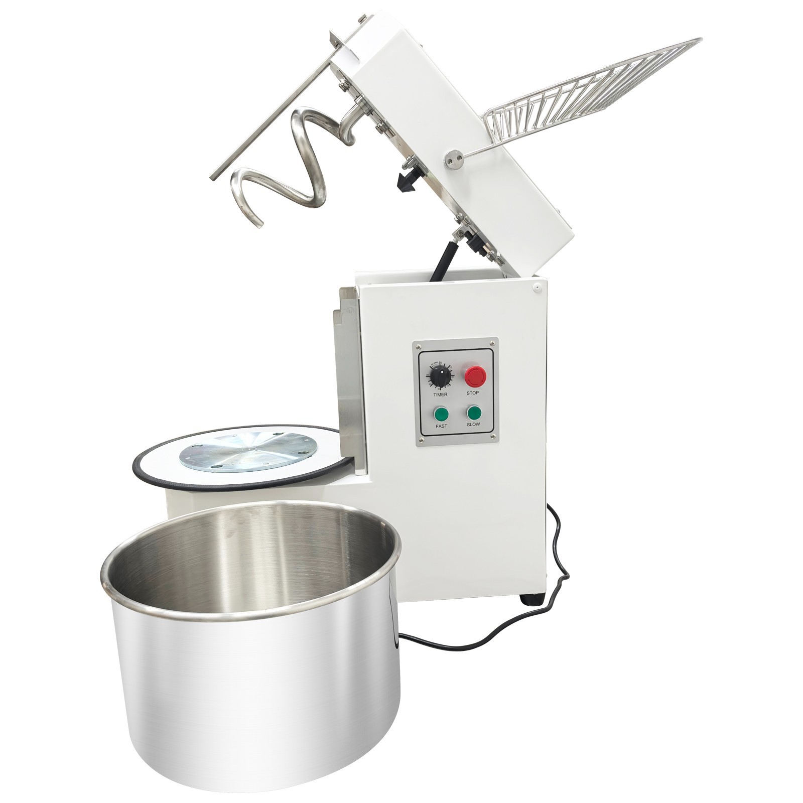 110V 20L Commercial Dough Mixer Spiral Stand Mixer, Dual Speed & Dual Action