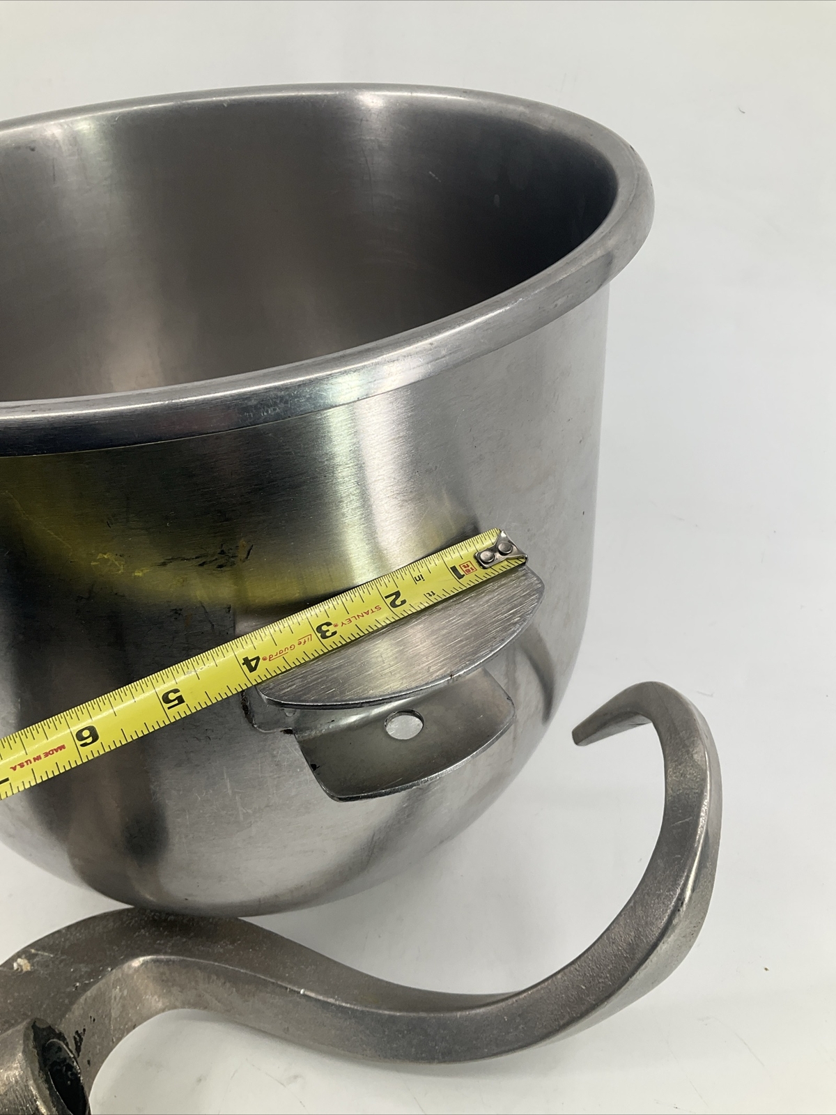 Industrial 30 Qt Stainless Steel Mixing Bowl Hobart? Dough Hook 15.25″ X 14.5″