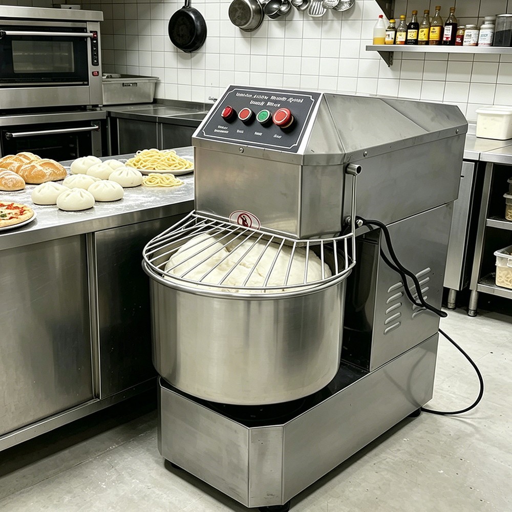 30L Commercial Double Action Double Speed Spiral Dough Mixer 110V Flour Mixer