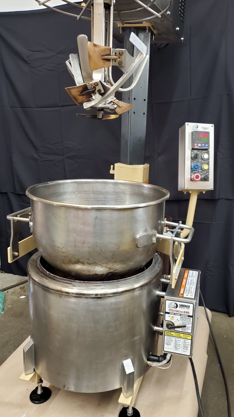 SAVAGE BROS S-92 Chief FireMixer Fudge Caramel Toffee Candy Kettle GAS