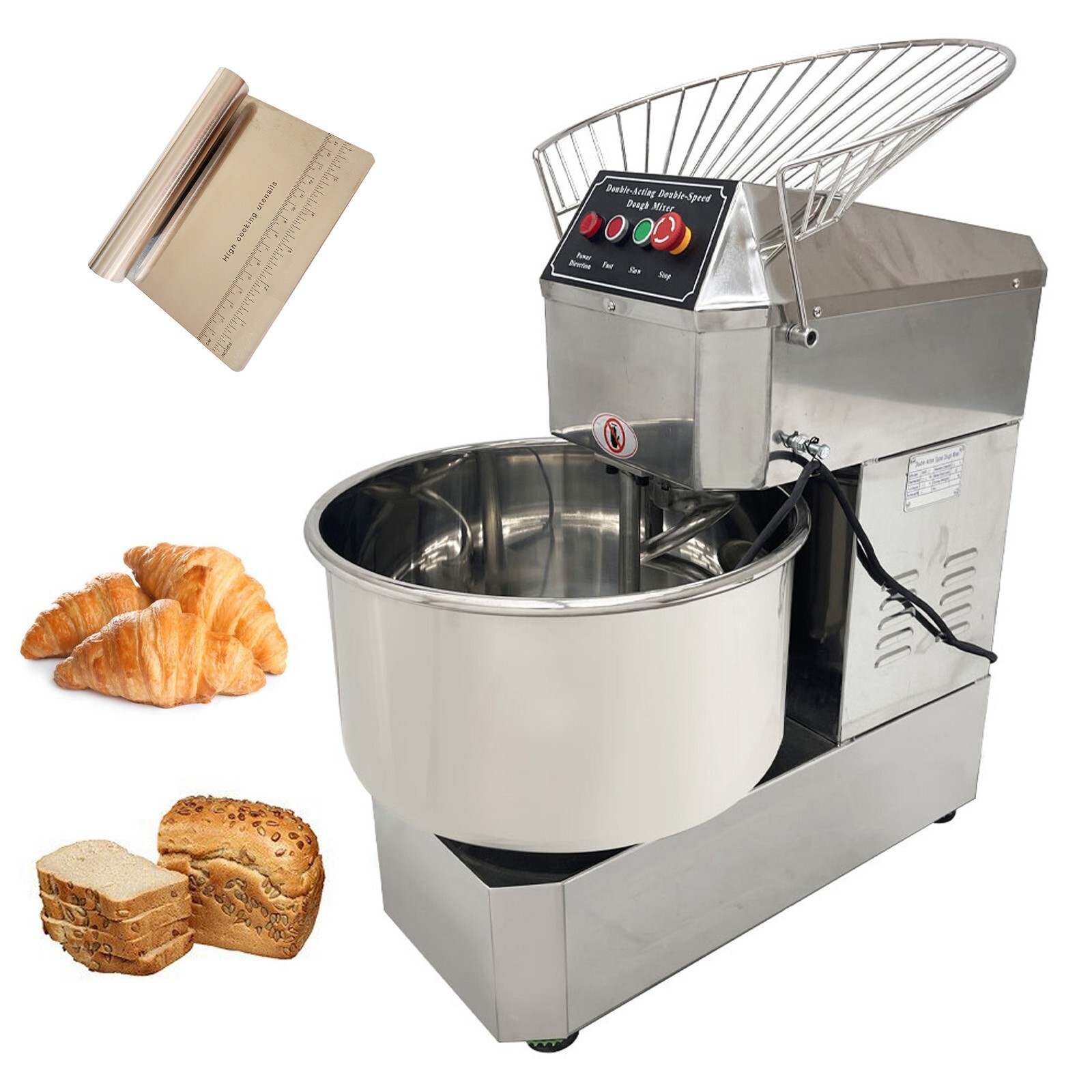 40L Double Speed Dough Mixer 110V Commercial Spiral Mixer Flour Mixing Machine