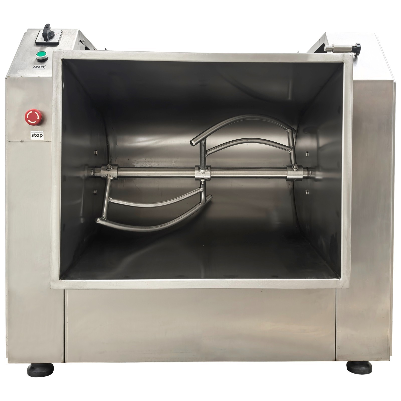 Dough Mixer Machine Lid Opening Emergency Stop Function Without Plug 220V 75KG