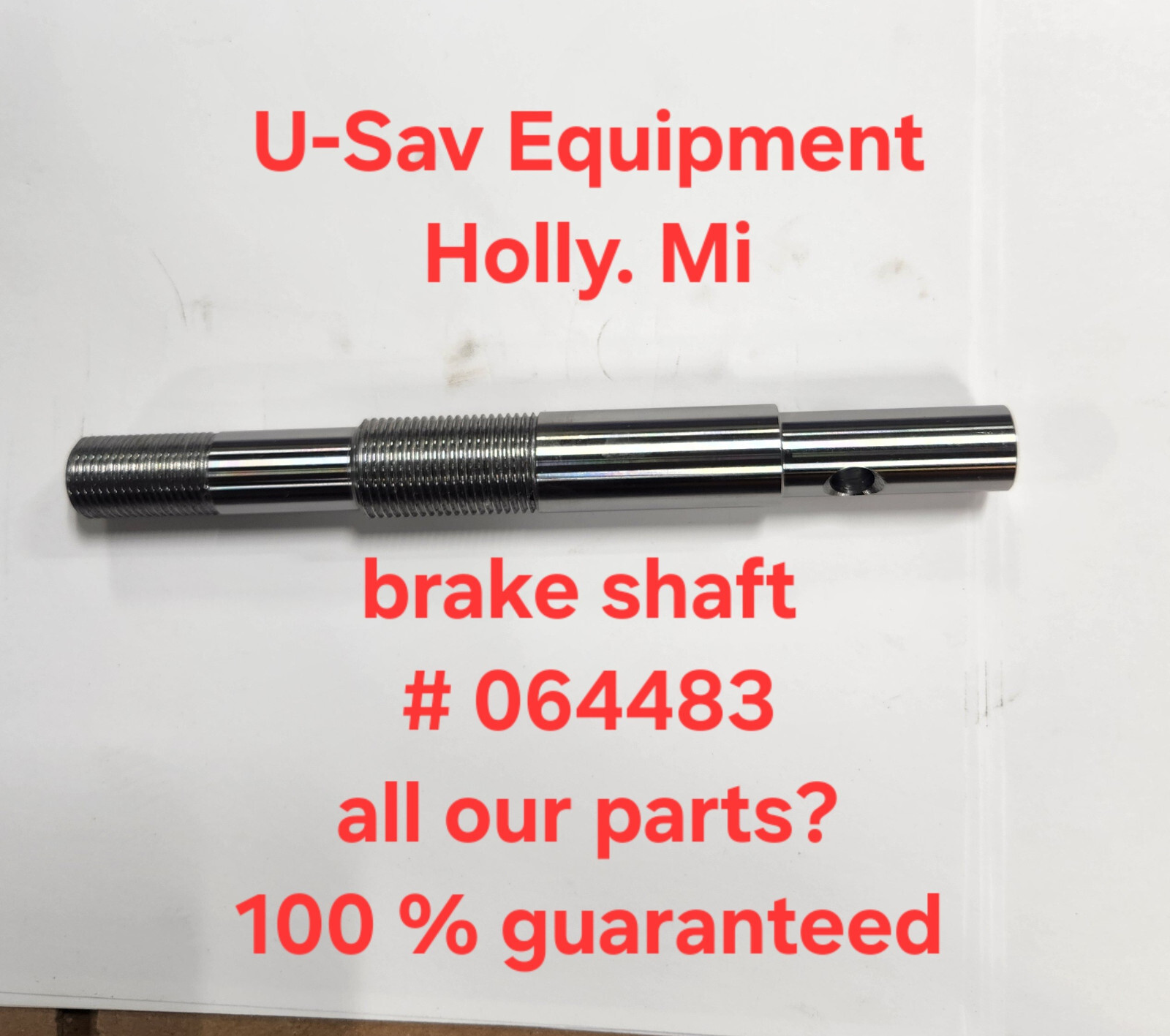 Hobart Mixer M802 80qt V1401 140qt #00-064483 Brake Shaft 64483
