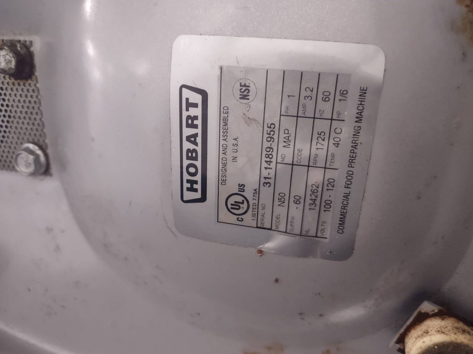 Hobart N50 5 Quart / 5 Qt. Commercial Mixer, Model N-50