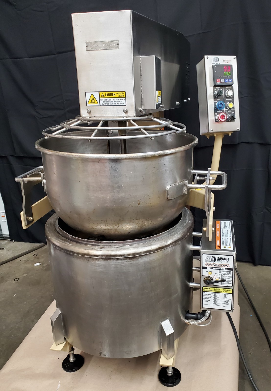 SAVAGE BROS S-92 Chief FireMixer Fudge Caramel Toffee Candy Kettle GAS