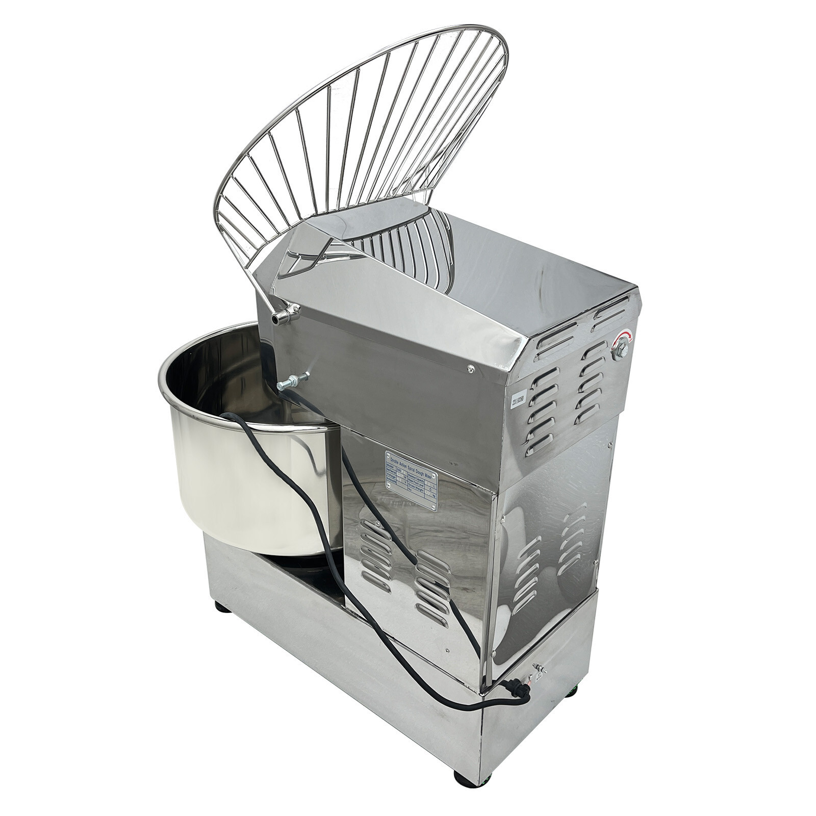 50QT 110V Electric Spiral Dough Mixing Machine Double Action Double Speed 2200W