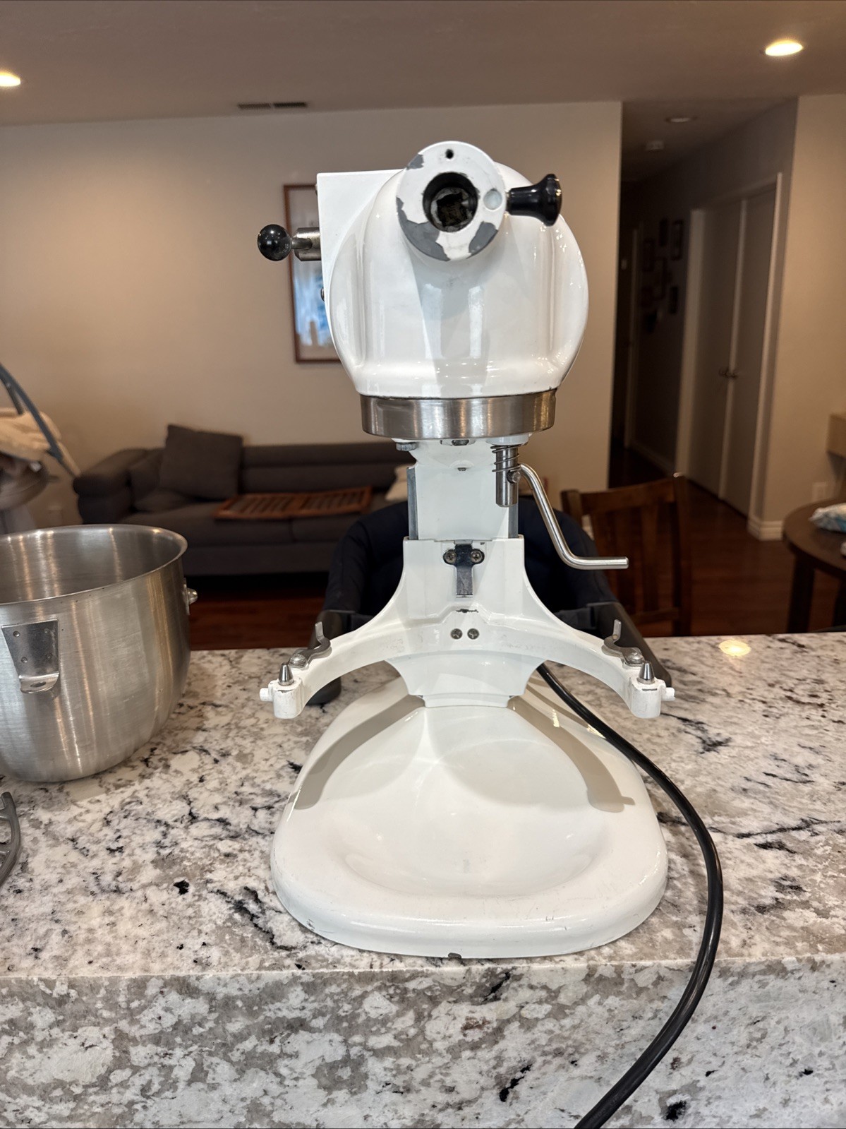 Hobart N50 Commercial Mixer WHITE Counter Top 5 Quart 3 Speed +Bowl+paddle WORKS