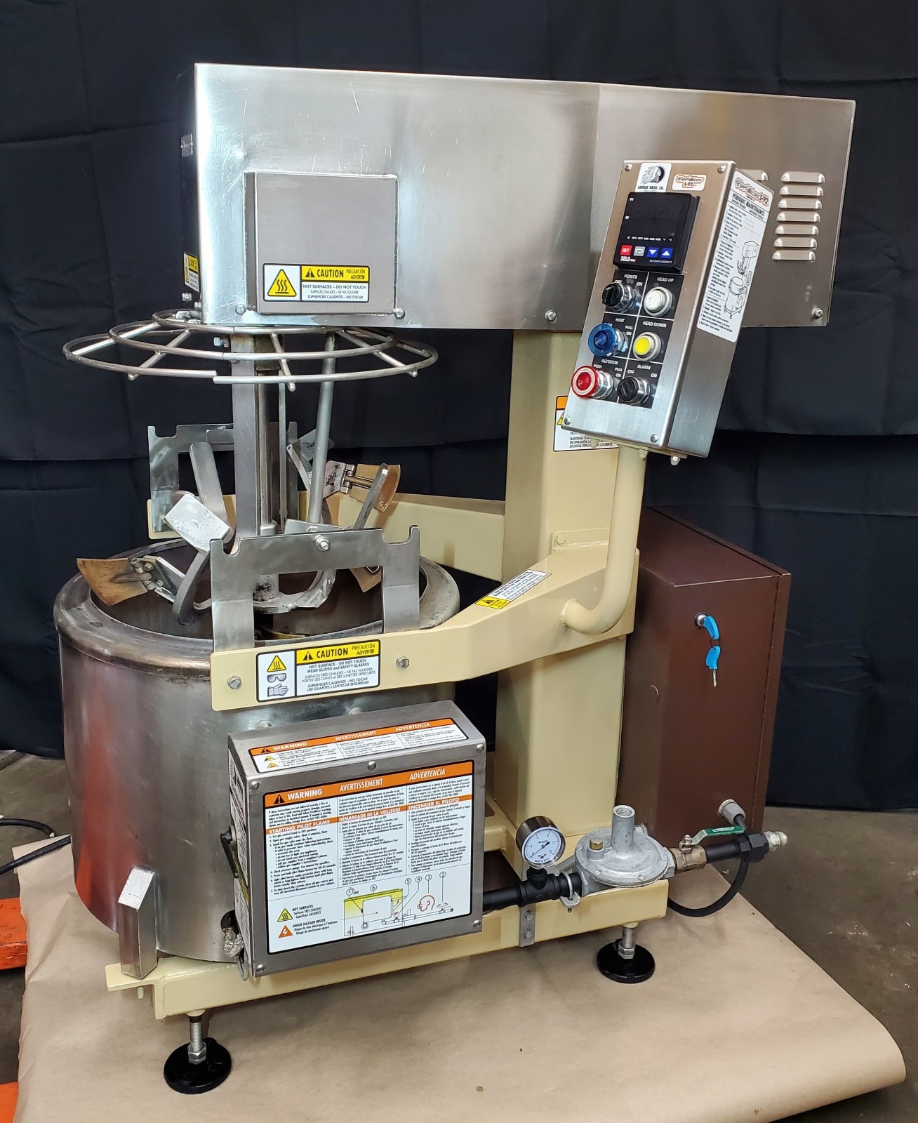 SAVAGE BROS S-92 Chief FireMixer Fudge Caramel Toffee Candy Kettle GAS