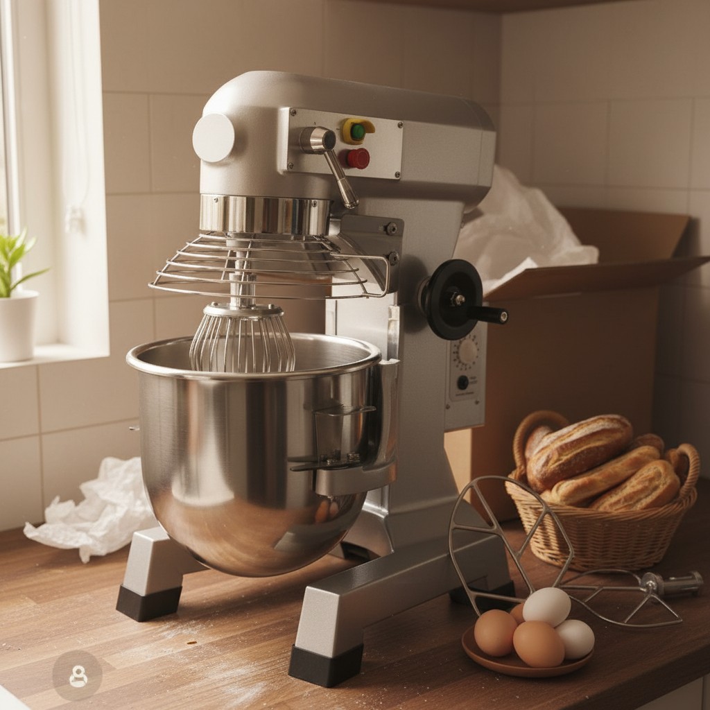 High-Efficiency 30Qt Commercial Mixer with Safety Timer – Ideal for Heavy Dough