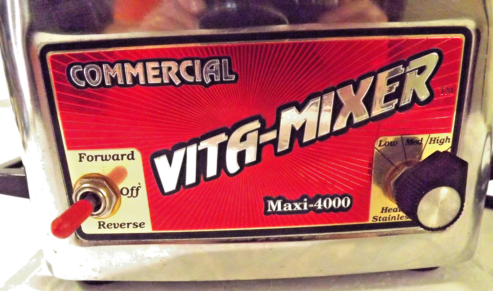 Vitamix Maxi 4000 Commercial Blender 850 Watts 3 Speed Model 479044 Stainless