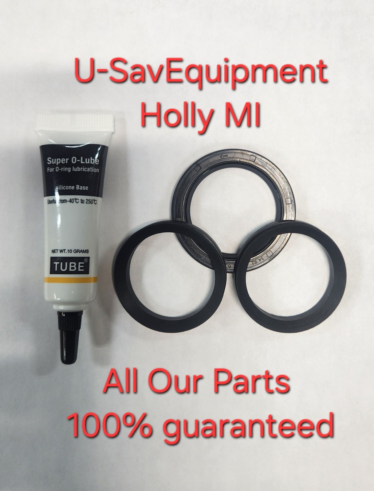 OEM Bowl Seals (Set of 3) Plus Grease For Hobart HCM 300 & HCM 450 Cutter/Mixer