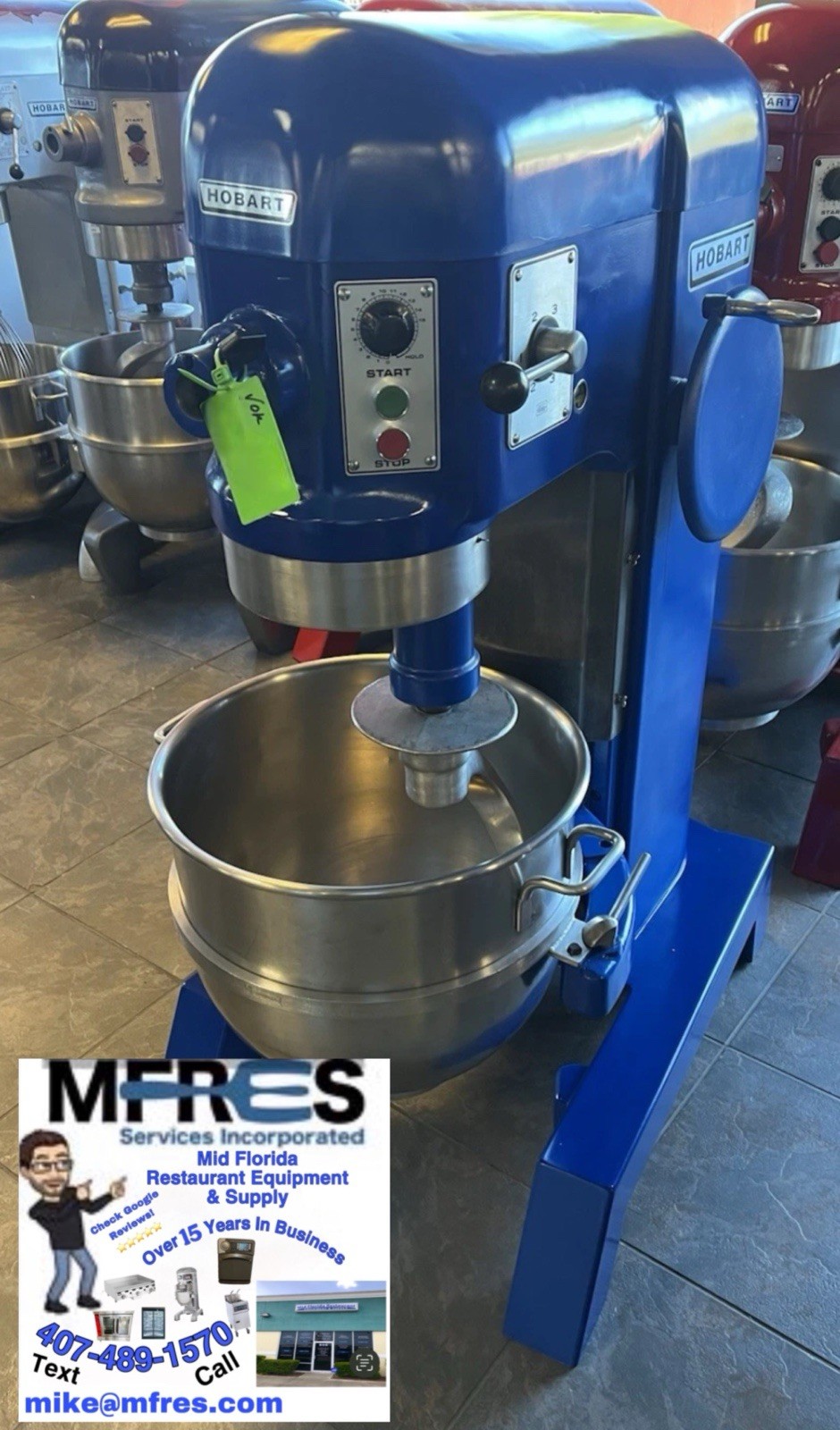 HOBART H 600 60 Qt Mixer 1HP 200V 3 Phase Bowl & Hook Included BEAUTIFUL SHAPE!