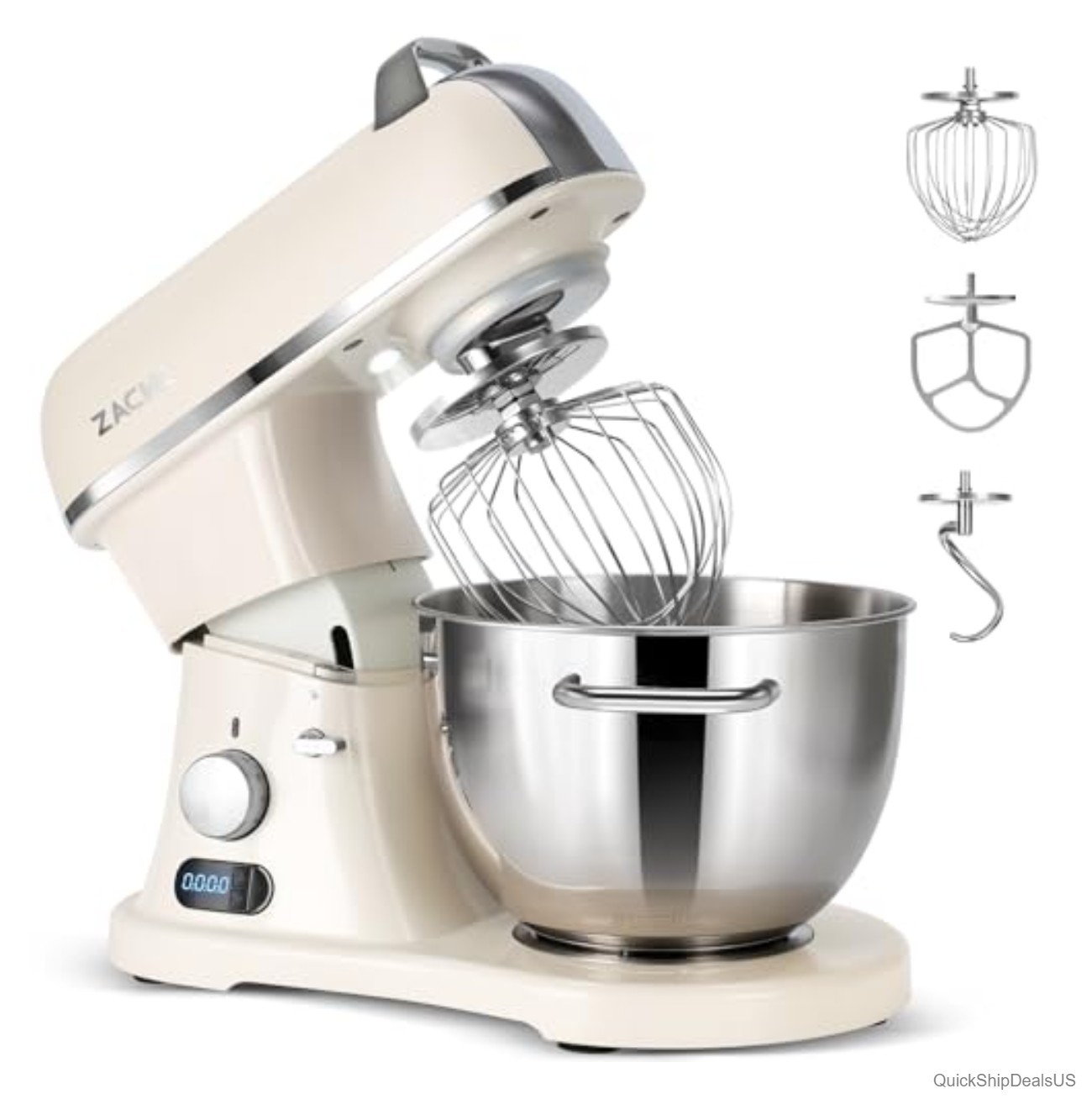 Commercial Stand Mixer 8.4QT 800W Stainless Steel Bowl Dough Hook Whisk Beater