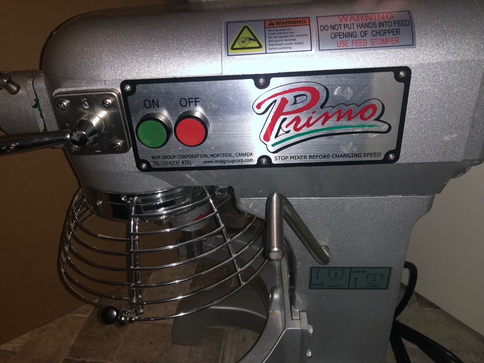 Primo PM-10 Countertop Commercial Planetary Mixer 3-Speed 10 Quart Restaurant